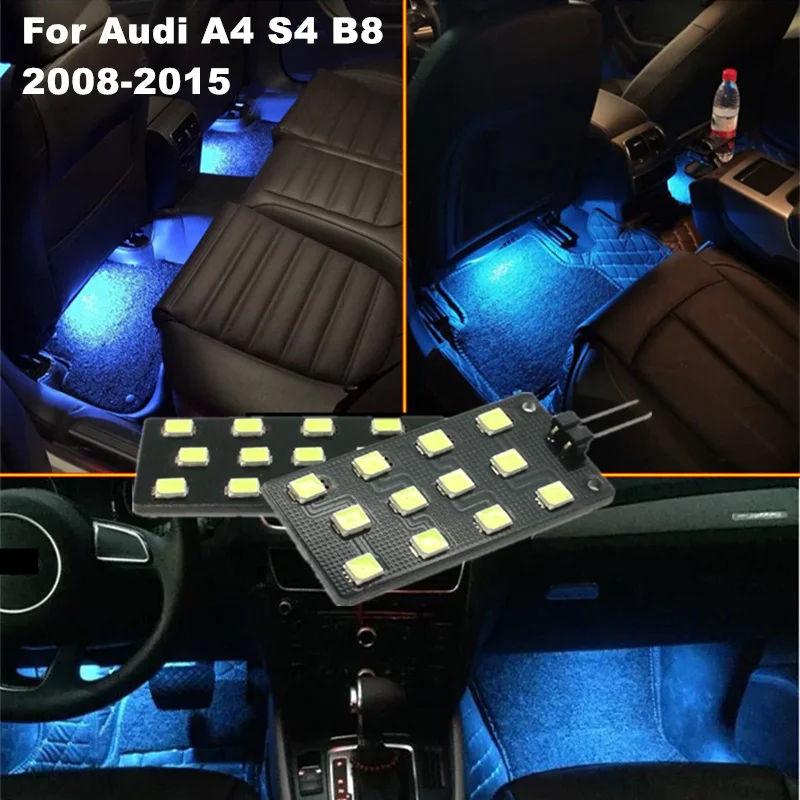 Для Audi A4 S4 B8 A5 A6L Q5 Q7 2 шт./лот 12 В CANBUS без ошибок 5050-SMD Светодиодный внутренний