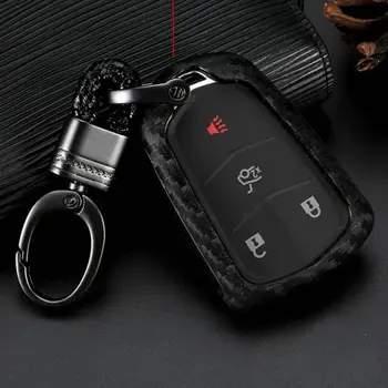 

Brand New 4 5 6 buttons carbon Key Fob Case cover Fit Cadillac CT6 XT5 CTS XTS SRX ATS