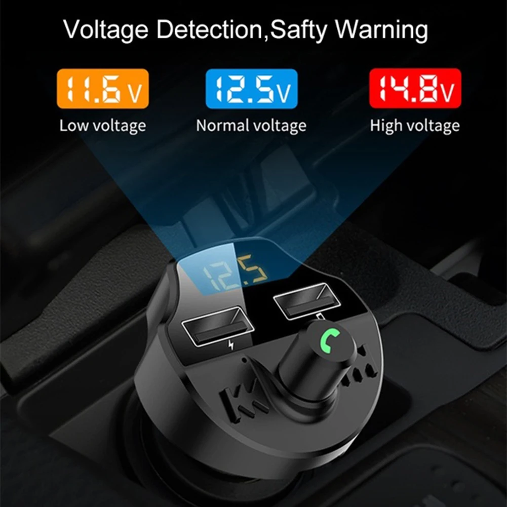 3.1A 2 порта двойное зарядное устройство USB Автомобильное гнездо прикуривателя с зарядкой напряжения ЖК-дисплей USB адаптер питания зарядное устройство 12 в 24 В