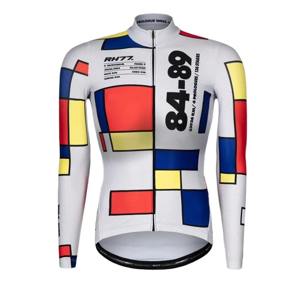 RH77 Womens Long Sleeve Thermal Fleece Cycling Jackets Bicycle Jaqueta Feminina Corta Vento Ropa Ciclismo Maillot Mujer Jersey