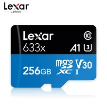 Lexar 633X A1 95 МБ/с./с 256 ГБ micro sd карта класс 10 UHS-I U3 TF карта 256 ГБ SDXC флэш-карта памяти для Gopro/DJI/nintendo переключатель