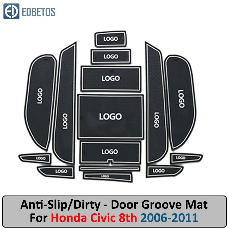 

Anti-Dirty Pad For HONDA Civic 2006-2011 8th Gen Type R 2007 2008 2009 2010 FA FD Door Groove Gate Slot Coaster Anti-Slip Mat
