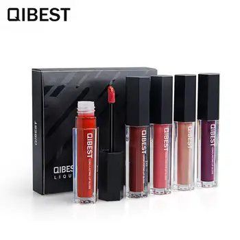 

Qibest 5PCS Lip Gloss Set Velvet Liquid Lipstick Makeup Matte Lipstick Lip Kit Pigmented Nude Long Lasting Cosmetics Maquiagem