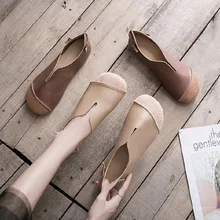 Новинка в Корейском стиле; модная обувь с открытым носком бабушкины туфли дикий с мягкой подошвой; женская обувь на плоской подошве; удобная женская обувь