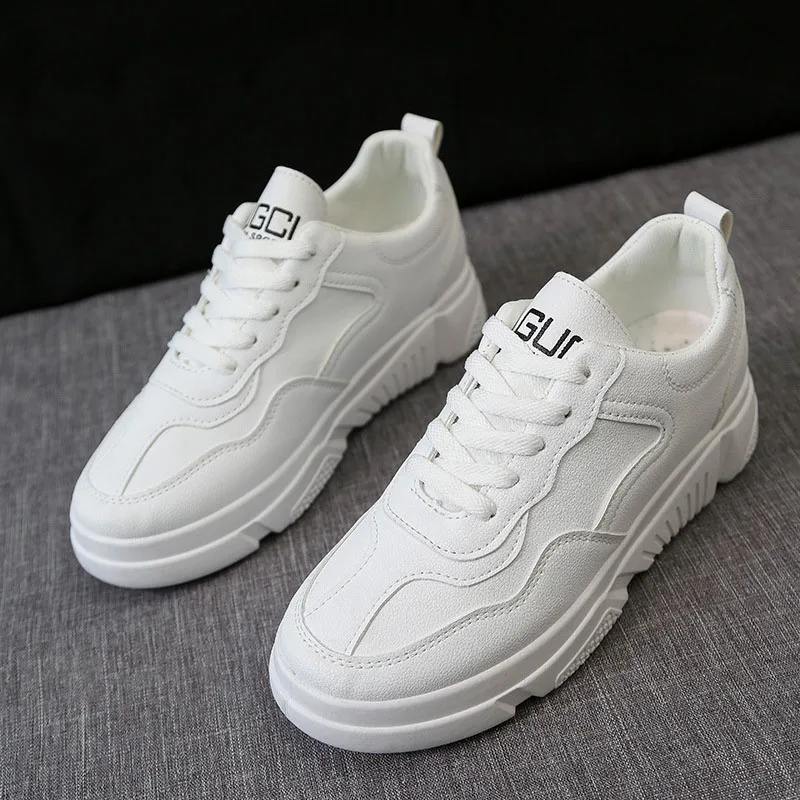 Running Shoes For Women Fashion Spring Autumn Chunky Sneakers Outdoor Trainers Canvas Platform White Sports Sneakers