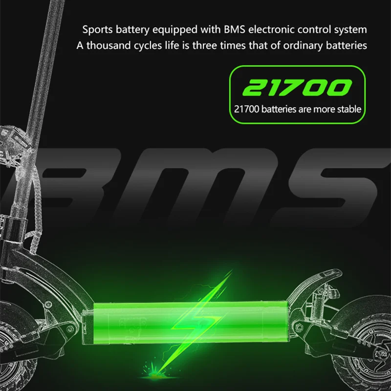 10 "electric scooter 52/60V3200W dual drive off-road collapsible hydraulic shock absorbable portable two wheel scooter