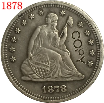 Копии монет США 1878 P CC S LIBERTY SEATED четверть доллара | Дом и сад