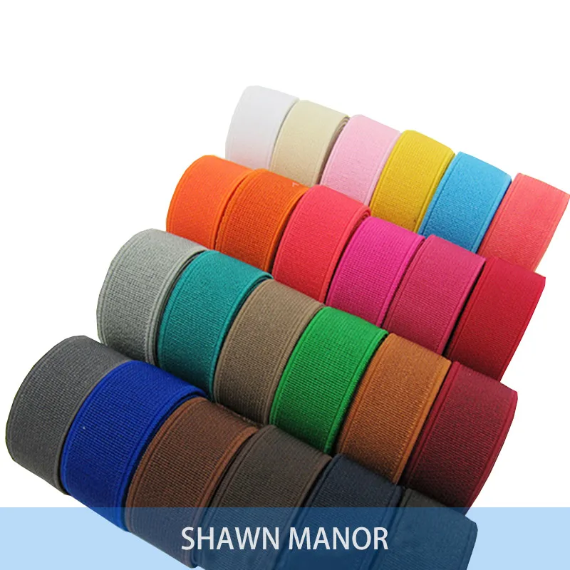 Thick Colored Elastic Webbing Band, DIY Strecth Ribbon for Sewing Shoes, Belt, Clothes, 20mm, 10 Meters/Lot