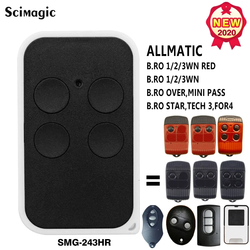 Новинка 2020 ALLMATIC MINI PASS BRO OVER B.RO 1WN RED STAR TECH 3 дистанционное управление гаражной