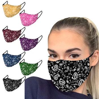 

1pc Mask Windbreak Seamless Washable Reusable Retro Print Quick-drying Keep Windproof Face Cover Mouth Masks Mascarilla