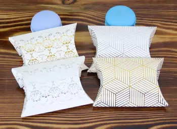 

DIY White Pillow Treat Box for Candy Treat Gift Wrap Box Party Favor