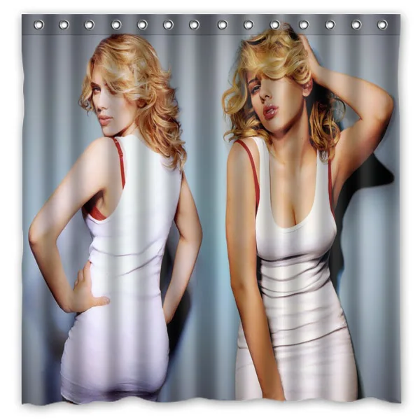 Scarlett Johansson Shower Curtain Waterproof Moldproof Polyester Fabric Bath Curtain Drop Ship Bathroom Decor 180*180cm - Цвет: 6