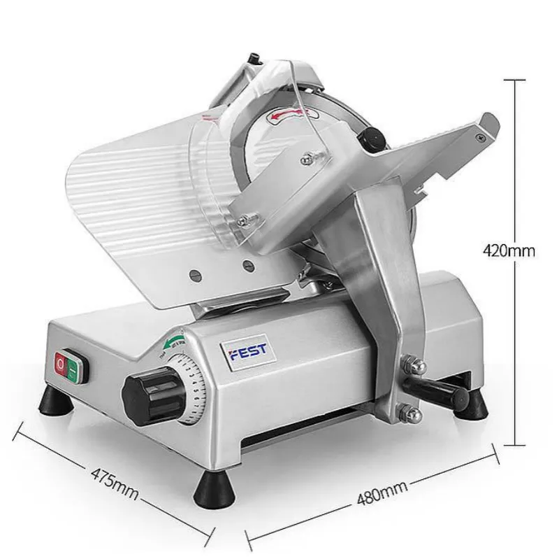 NEW Electric meat slicer Frozen meat slicer Cutting meat machine Semi-automatic Beef/Lamb slice machine 10 inch Slicing Maker 4