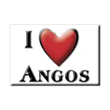 ANGOS aimant lodestone PICARDIE (65) France frigo aimant SOUVENIR j'aime cadeau