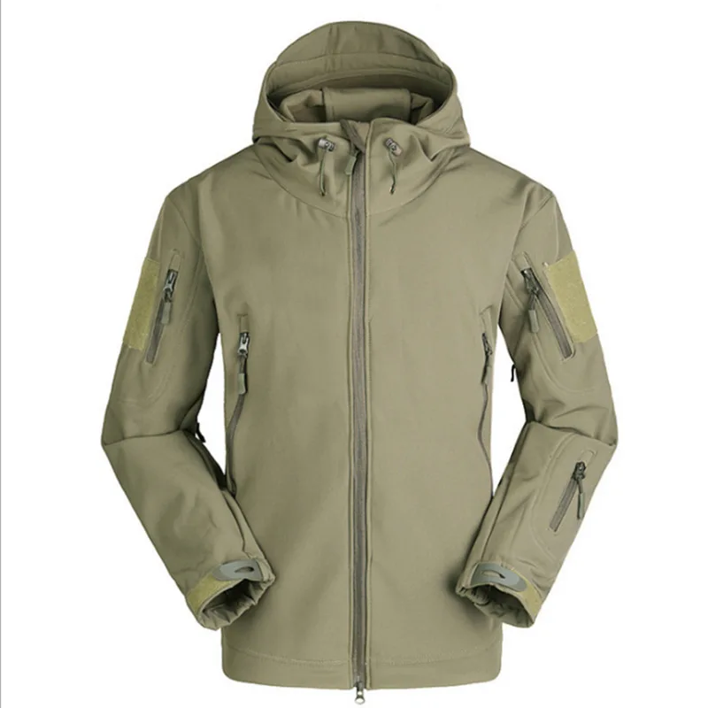 

Outdoor Tactical Sports Composite Soft Shell Jacket Windproof Waterproof Camouflage Warm Warm Fleece Jacket For Male