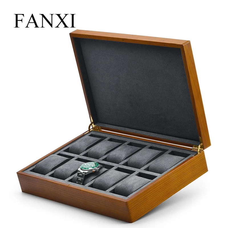 

Oirlv Watch Case Solid Wood Watch Organizer Box 12 Grids Jewelry Case Watch Storage Display Case 2020 New