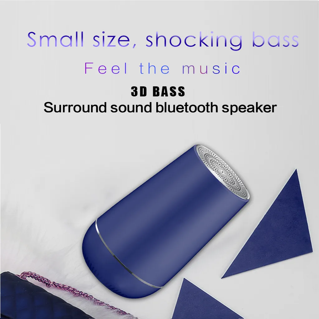 3,5 мм аудио разъем Bluetooth колонки портативный мини беспроводной светодиодный 3D объемный бас USB Mp3 HIFI Bluetooth колонки TF карта