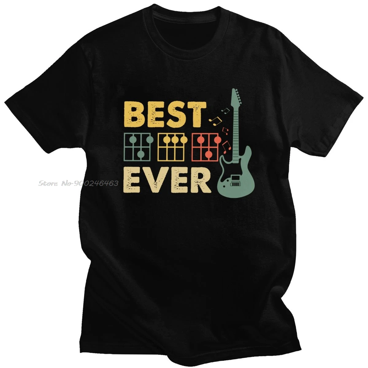 T-shirt homme Worlds Greatest Bass Guitar papa musique guitariste Noël Top 
