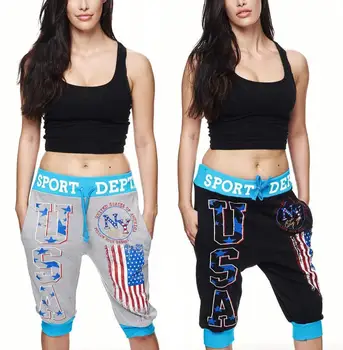 

ZOGAA Women's Sweatpants Sports Trousers Knee Length Loose Short Pants Joggers Workout Sweatpants Trousers Printed Pants Women