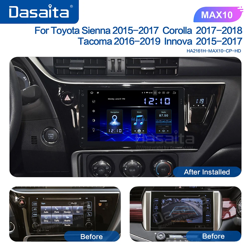 Dasaita-Radio de coche 2 Din para Toyota Corolla Auris Fortuner Innova 2015  2016 2017 2018 2019 estéreo Android 11 DSP reproductor Multimedia -  AliExpress Automóviles y motocicletas