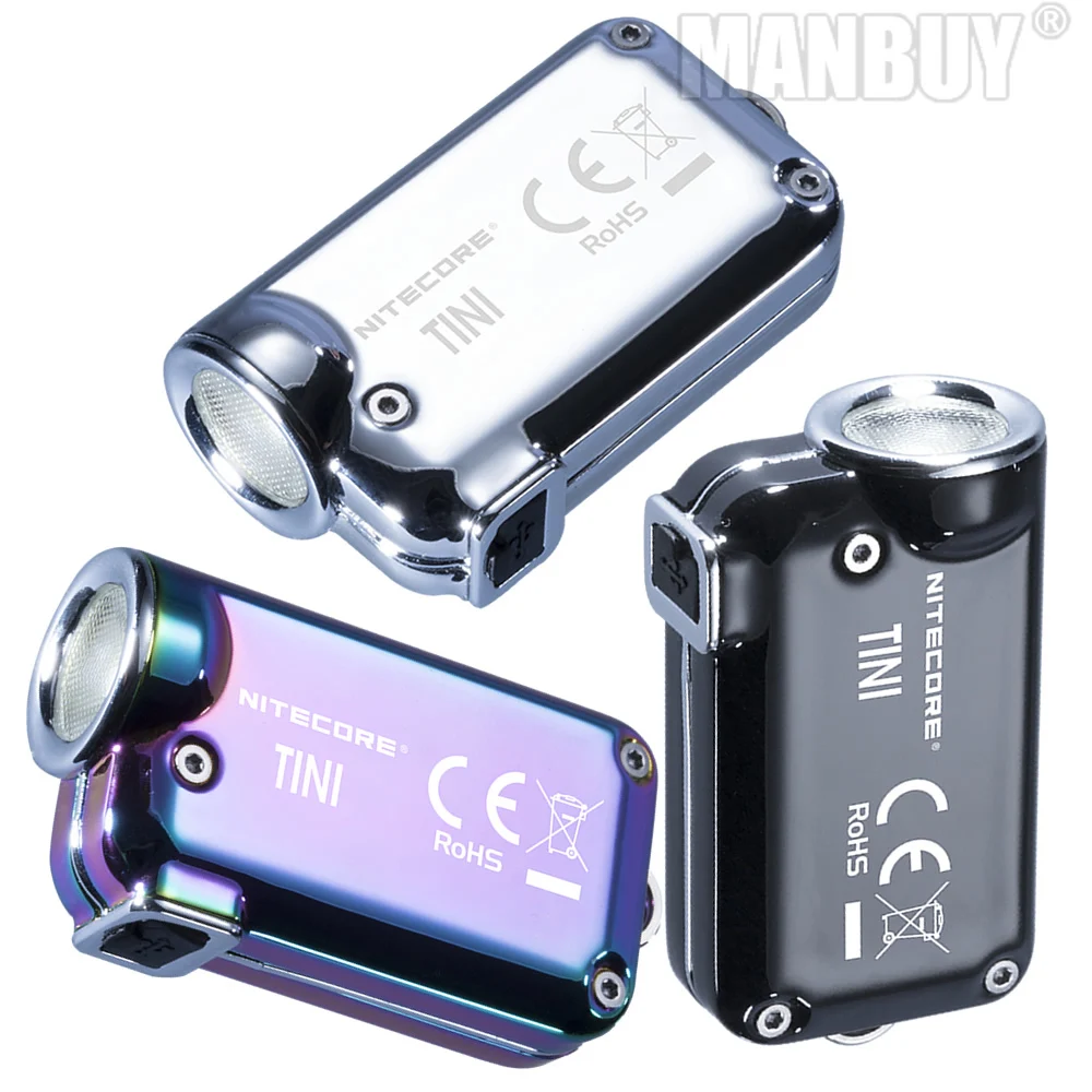 US $28.24 Wholesale NITECORE TINISS Tini CU Micro Micro USB Rechargeable Keylight Mini EDC Flashlight Metal Keychain Light Builtin Battery