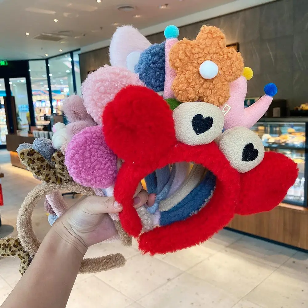 Fashion 1pc/lot 15 styles Multicolor Candy Cute Catoon Soft Warm Headband Hairband Headwear for Women Girls Hair Accessories |
