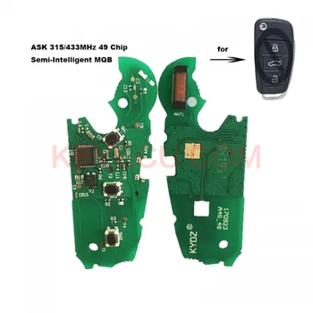 

KEYECU MQB Semi Intelligent Remote PCB Board 3 Button ASK 315MHz / 434MHz 49 Chip Use for Audi A3