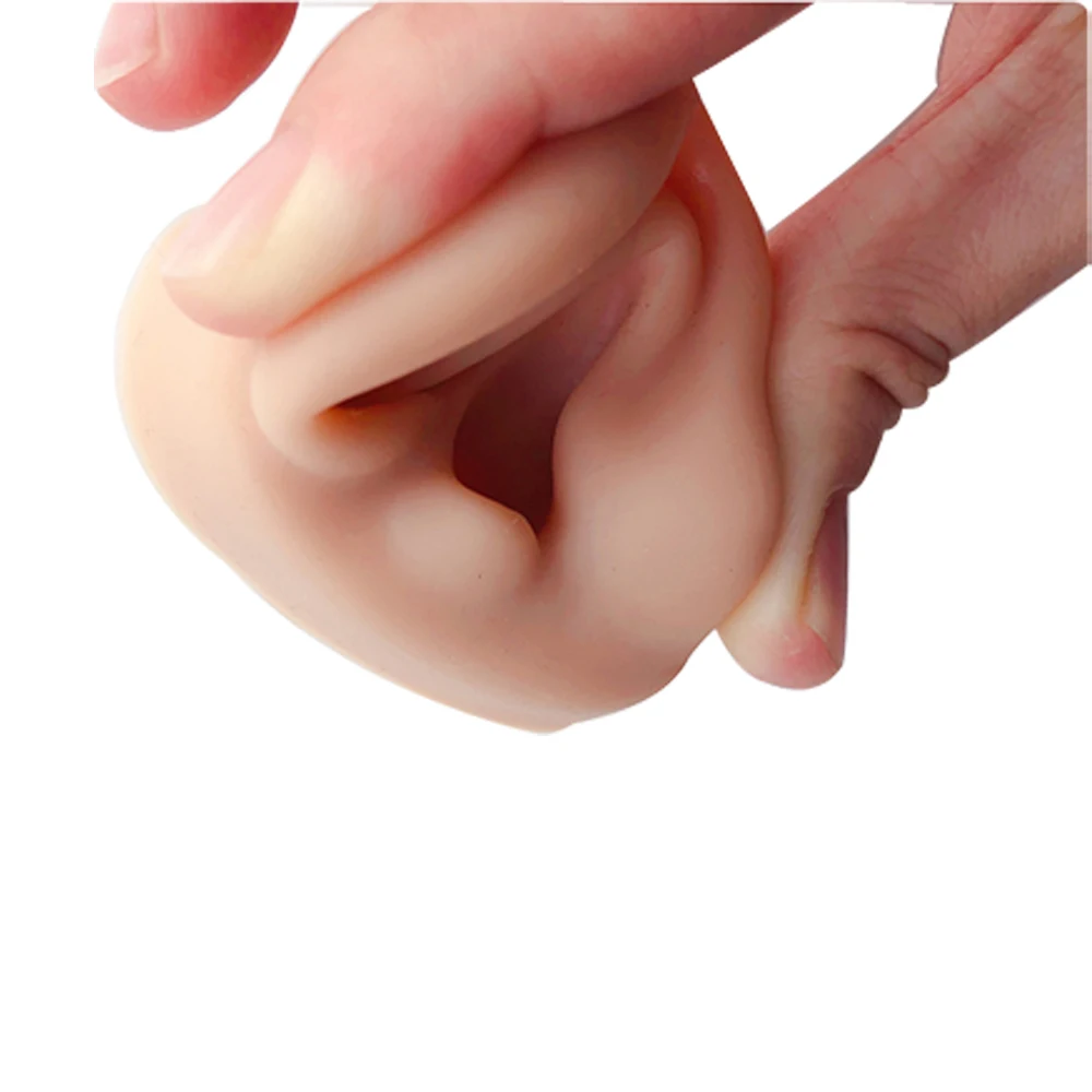MODELLO ORECCHIO SILICONE per Piercing e Esposizione Gioielli (1 Paia M