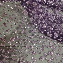 Блестящий тюль сетчатый кружевной материал для свадебного платья сетчатая ткань с блестками для платья бронзовая ткань