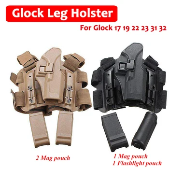 

Quick Drop Tactical Gun Holster Military Airsoft Gun Hunting Pistol Leg Holster Glock 17 19 22 23 31 32 Left /Right Hand Holster