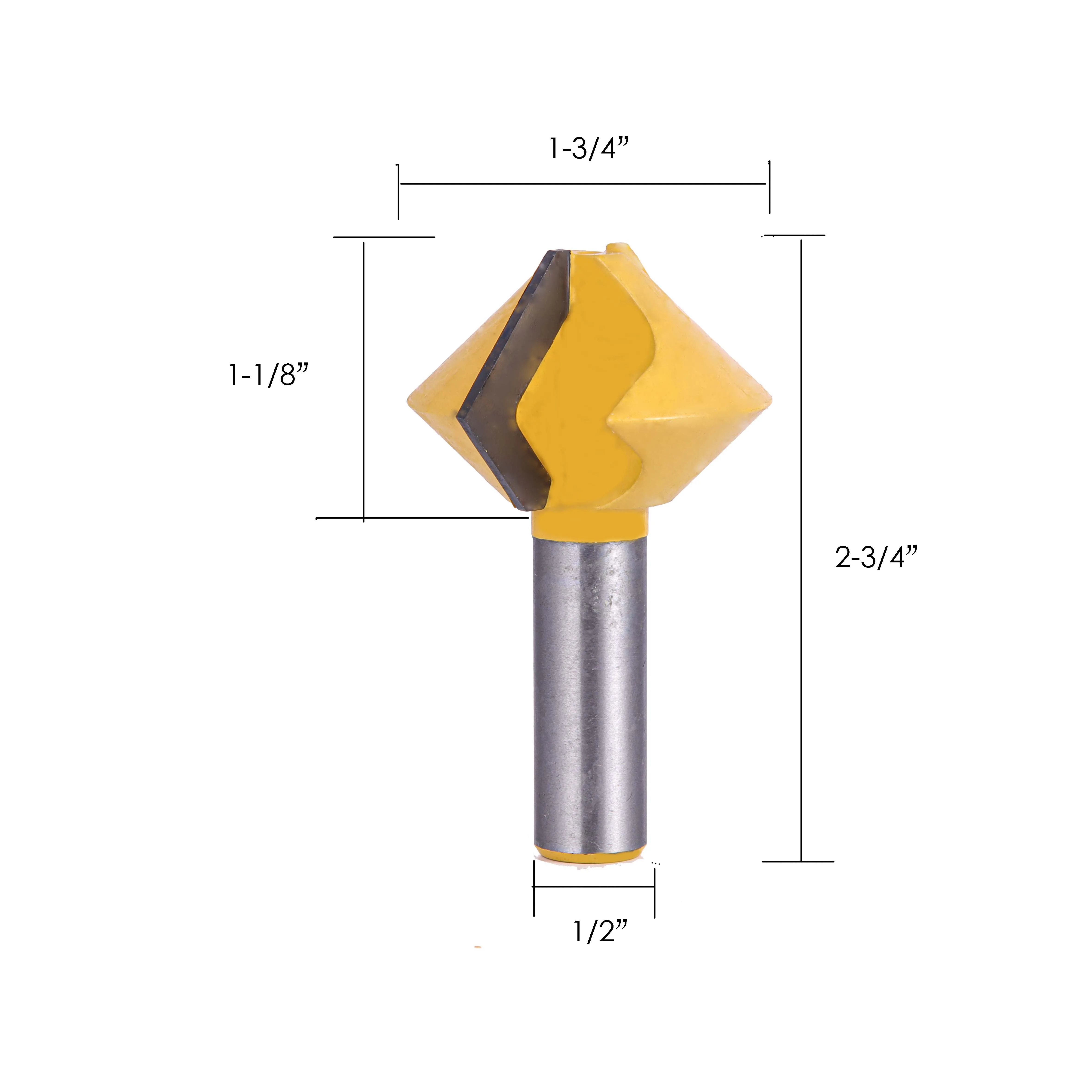 1/2 Inch Cutter Wood Tools Bird Mouth Router Bit Shank Woodworking Milling
