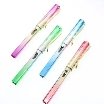 

New Fine Looking Plastic Plating Four-Color Gradient Pen Optional For Office And School Writing And Painting Pen Ink Pen Gift