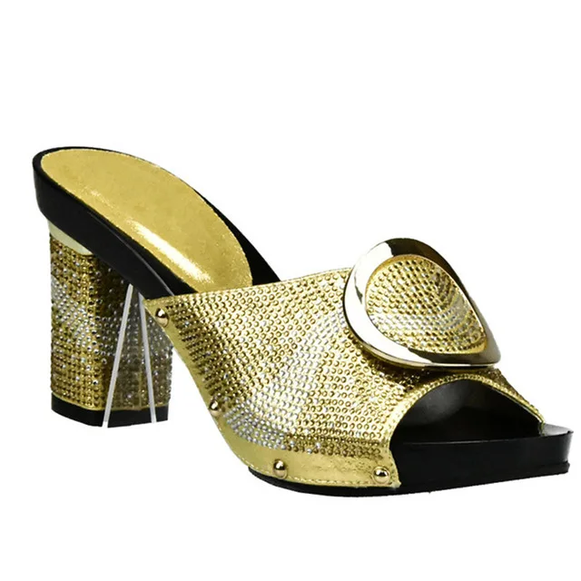 Gold shoes only Обувь в африканском стиле и сумочка в комплекте; вечерние в Для женщин Оранжевый Цвет сумочки в итальянском стиле, комплект из обуви и сумочки в африканском стиле, свадебные туфли и сумки - Цвет: Gold shoes only