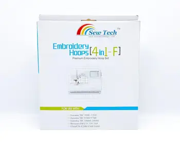 

4Sew Tech Embroidery Hoops for Brother Embroidery Machine Frames Set Innov-is Janome MC300E MC9700 Elna 820 8200 Bernina 330 340