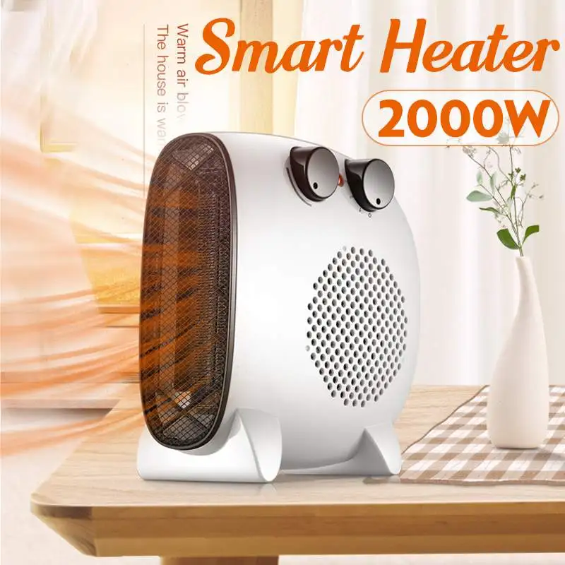 

2000W Electric Mini Fan Heaters Home Heaters Portable Warmer Electric Heaters for Indoor Heating Camping Adjustable Themp 220V