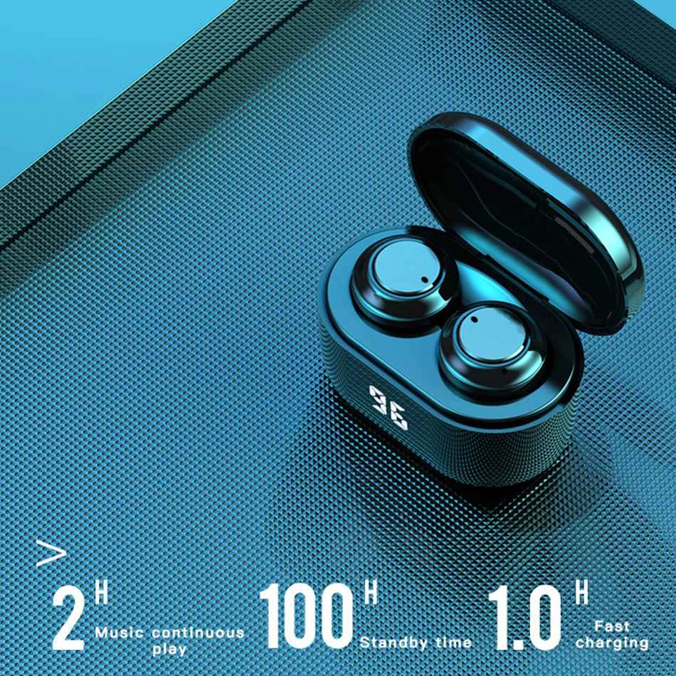 Wireless Bluetooth Earphone with Microphone Sports Waterproof Wireless Headphones Headsets Touch Control Music Earbuds For Phone