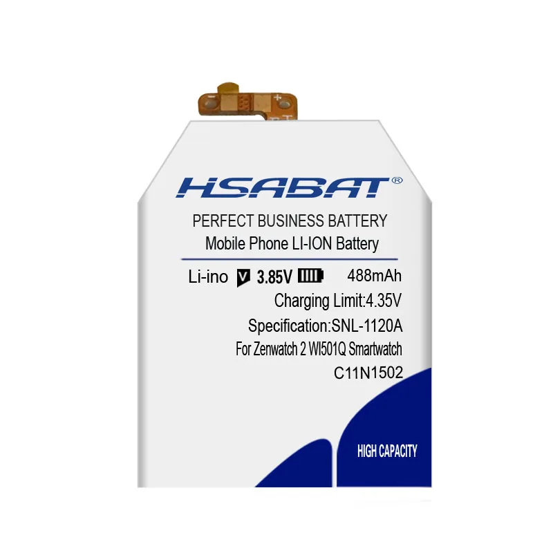 Аккумулятор HSABAT C11N1502 488mAh для аккумуляторов Asus Zenwatch 2 WI501Q 0B200-01630000
