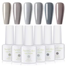 Awsm цветной набор гель-лаков для ногтей, нейтральный цвет наборы УФ светодиодный замачивающий набор гелей для ногтей, нейтральная краска настенная мебель домашний интерьер цвет