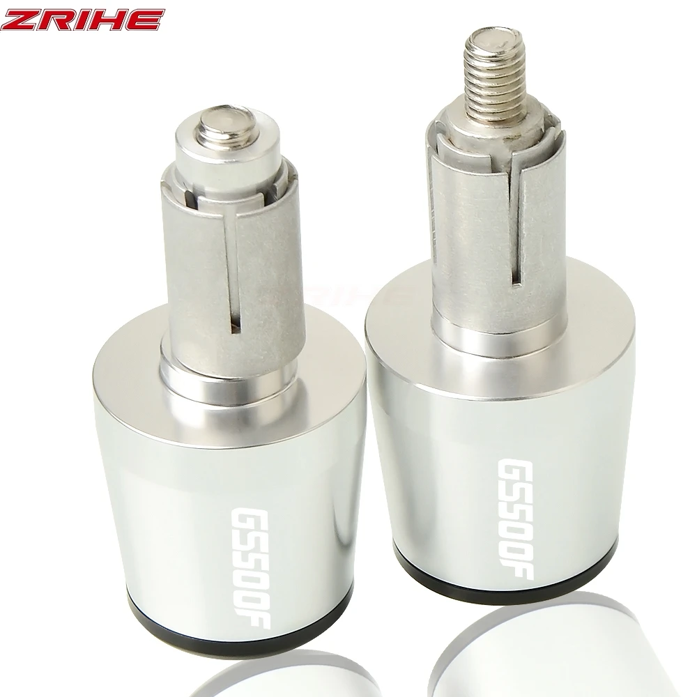 Рукоятка концы 7/" CNC алюминиевые рукоятки мотоцикла концы руля крышки для SUZUKI GS500F - Цвет: GS500F
