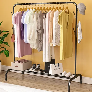

Hallstand Floor-to-Floor Bedroom Clothes Hanger Simple Cloth Rack Household Economical Clothes Hanger 125*45*152