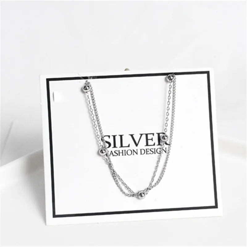 925 Sterling Silver Bohemian Simple Round Bead Double Bracelet Female Couple Girlfriend Gift Party Jewelry Accessories - Image 6