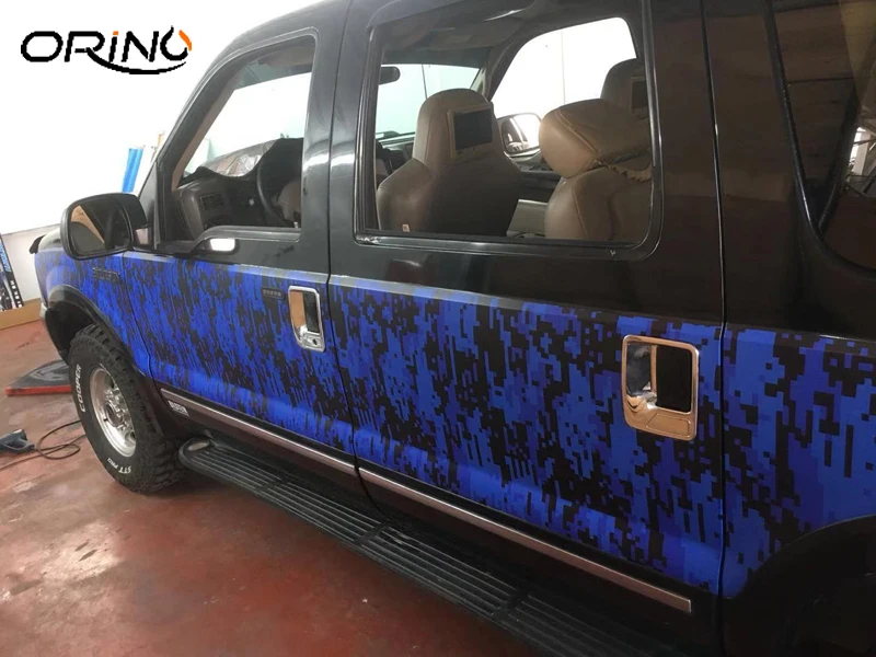 Black Blue Digital Vinyl Film Wrap-4