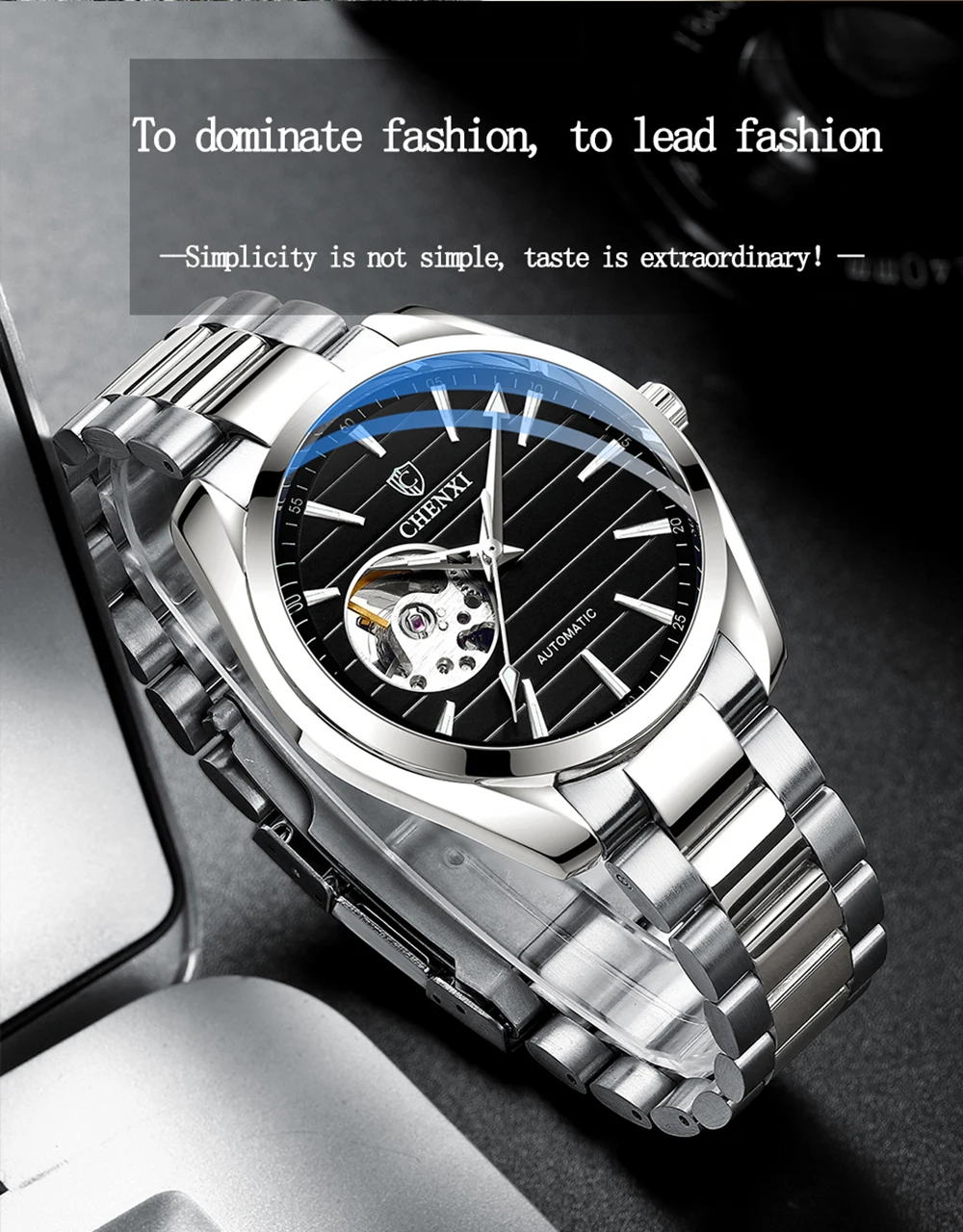 Men's Automatic Mechanical Top Brand Stainless Steel Waterproof Swiss Movement High Quality Watches Relogio Masculino