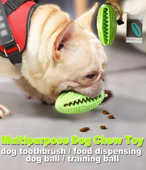 

Interactive Dog Toys Toothbrush IQ Treat Dispensing Ball Rope Safe Teeth Cleaning Pet Chew Toy Puppy Play Game Training