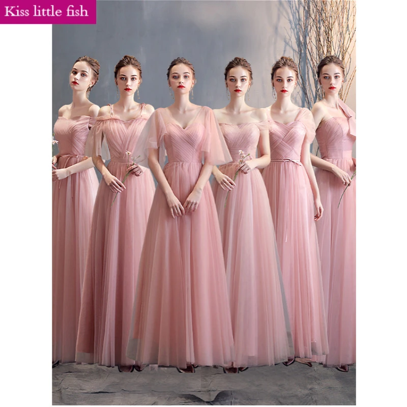 Dark Pink Bridesmaid Dress Long Dress ...