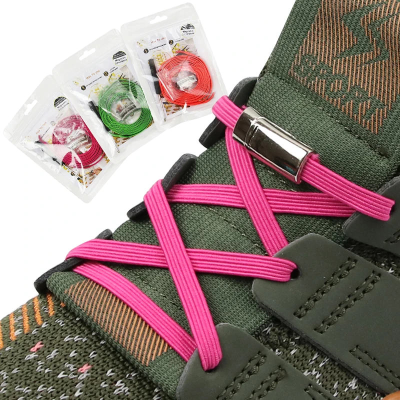 V-tie Elastic Magnetic shoelaces no tie sport shoelaces Locking Shoelaces safty shoes accessories Kids Adult shoes Strings