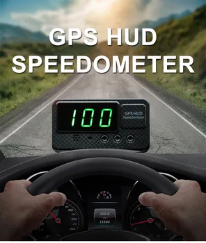 

Head Up Display HUD Gauges GPS Speedometer On-board Computer With Overspeed Alarm Fatigue Driving Reminder Car Accessories