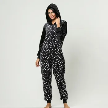 

2019 Sleepwear pijama unicornio Womens Fashion Printing Hooded Flannel Long Sleeve Onesies Tracksuit