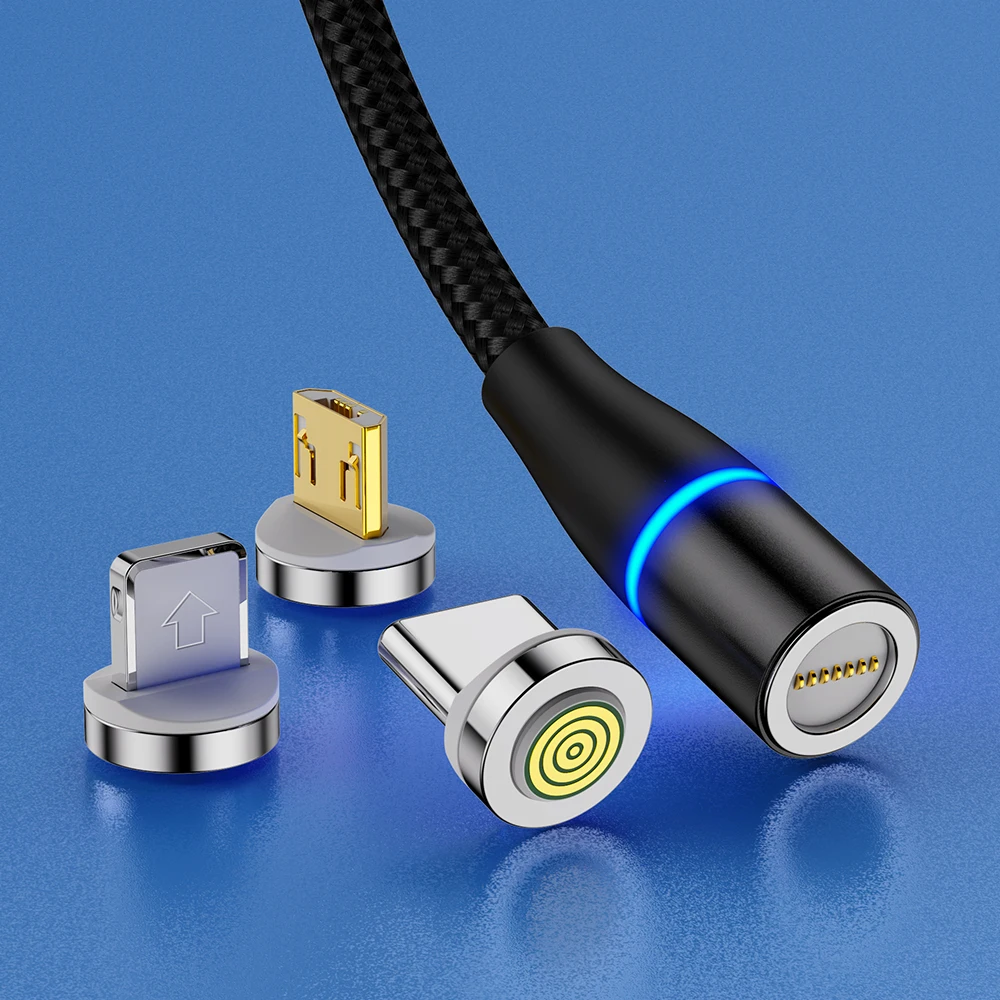 Магнитный зарядный Магнит USB C Micro кабель Быстрая Зарядка Кабели магнит зарядное