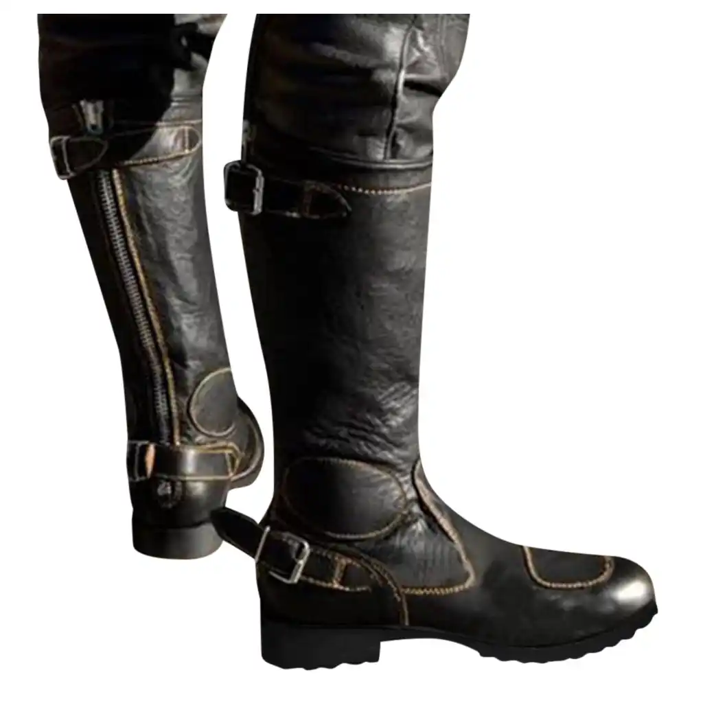 mens cowboy boots with buckles